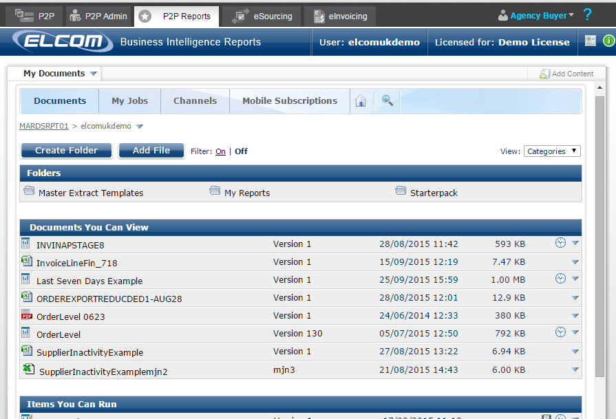 Elcom Reporting Portal